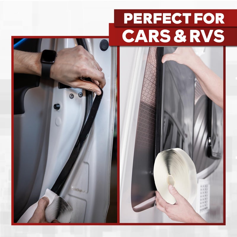 XFasten Butyl Tape RV Black, 3/4 in x 45 Ft, 1/8 in Thick EDPM Rubber Sealant Tape - Roof Patching, Boat Sealing, Leak Proof Butyl Putty Tape - Image 5